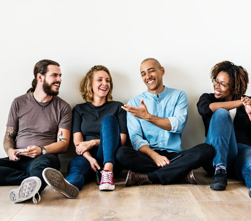 Friends getting group therapy at aspen view a mental health treatment center in greeley, colorado.