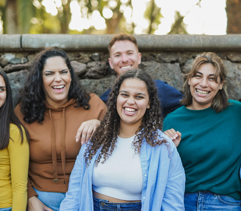 6 friends getting dual diagnosis treatment at aspen view mental health in greeley, colorado.