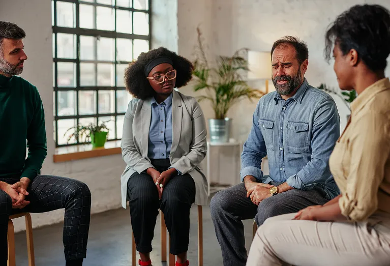 group therapy session in greeley, colorado.