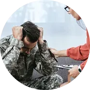 A veteran doing group therapy in mental health treatment in greeley, colorado.